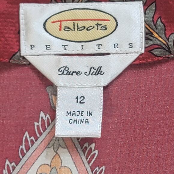 Talbots Petites Pure Silk Sleeveless Blouse Women's Size 12 - Picture 2 of 9